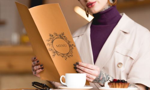 Karta menu w restauracji